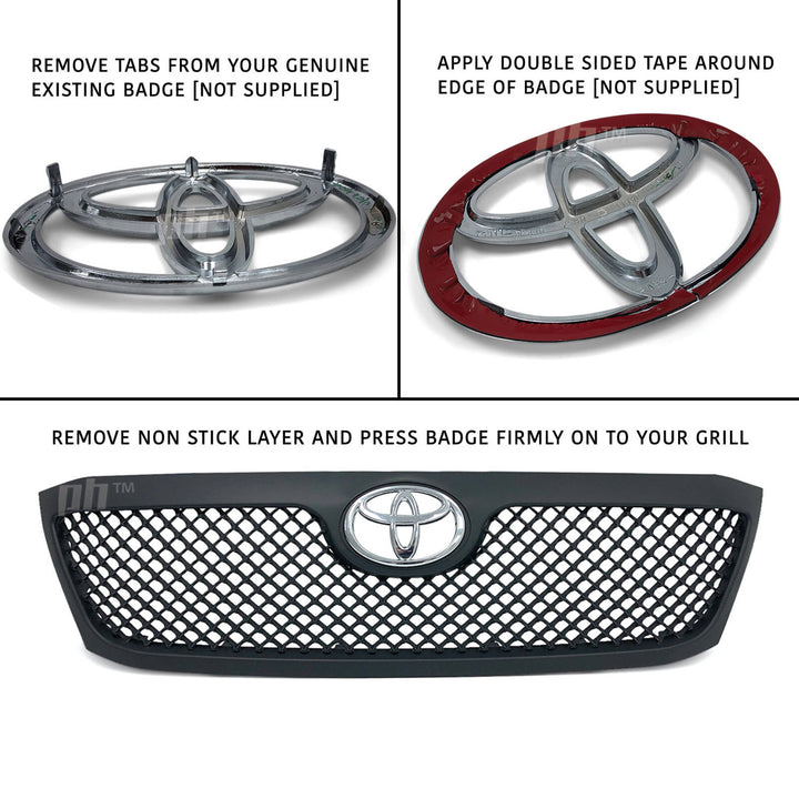 Grill Bentley Style BLACK Edition Fits Toyota Hilux N70 2008 - 2011
