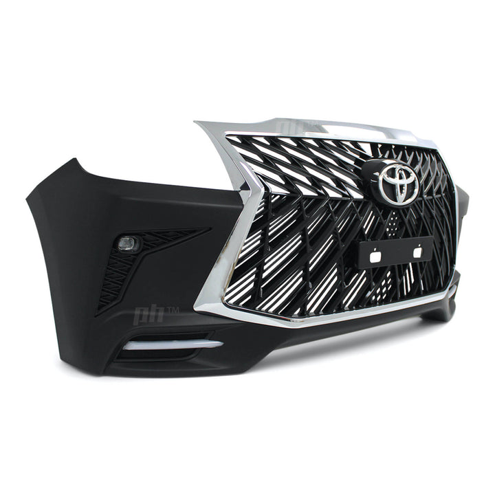 Web Style Front Bumper Kit & Black / Chrome Grill Fits Toyota Hilux N70 11-15