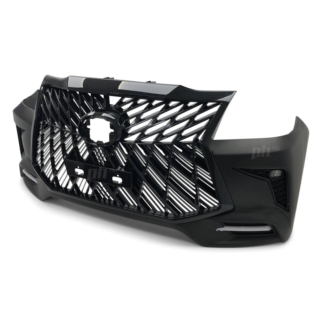 Web Style Front Bumper Kit & Black Grill Fits Toyota Hilux N70 Facelift 11 - 15