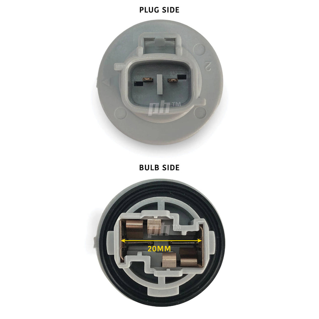 T20 Indicator Sockets PAIR x2 fits Toyota Hilux N70 2011 - 2015 Facelift