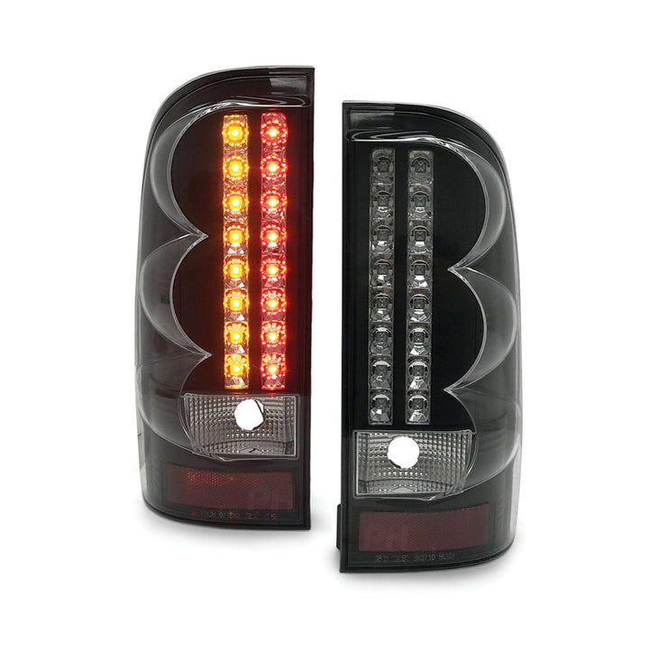 Upgrade Black LED Tail Lights PAIR Fits Toyota Hilux N70 SR5 2005 - 2015