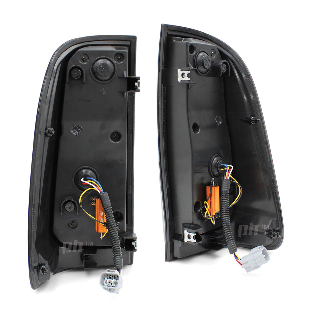 Upgrade Black Smoked LED Tail Lights Sequential PAIR Fits Toyota Hilux N70 2005 - 2015