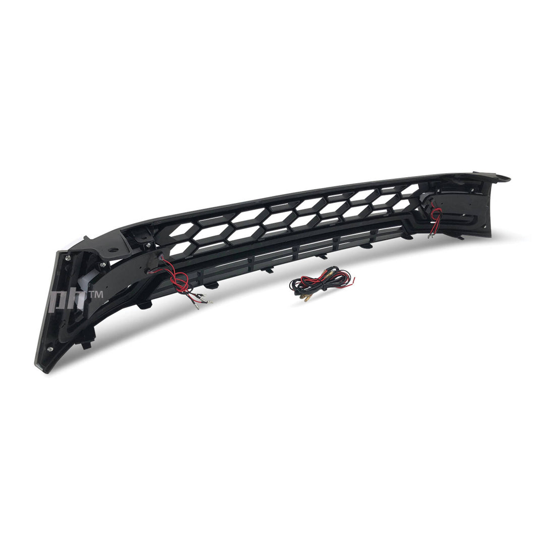 Grill Black & White LED DRL Style Fits Toyota Hilux N80 SR5 Workmate 2015 - 2018