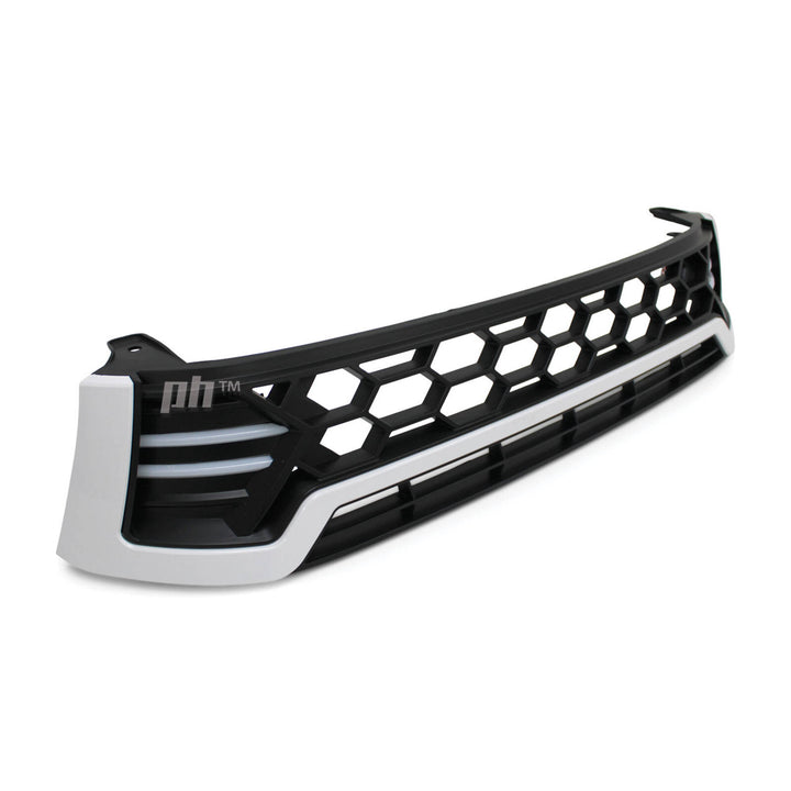 Grill Black & White LED DRL Style Fits Toyota Hilux N80 SR5 Workmate 2015 - 2018