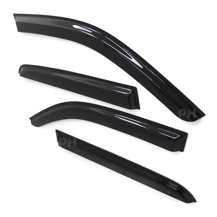 Weather Shield Window Visors Smoked SET 4 Piece Fits Toyota Hilux N80 Dual Cab 2015 - 2024