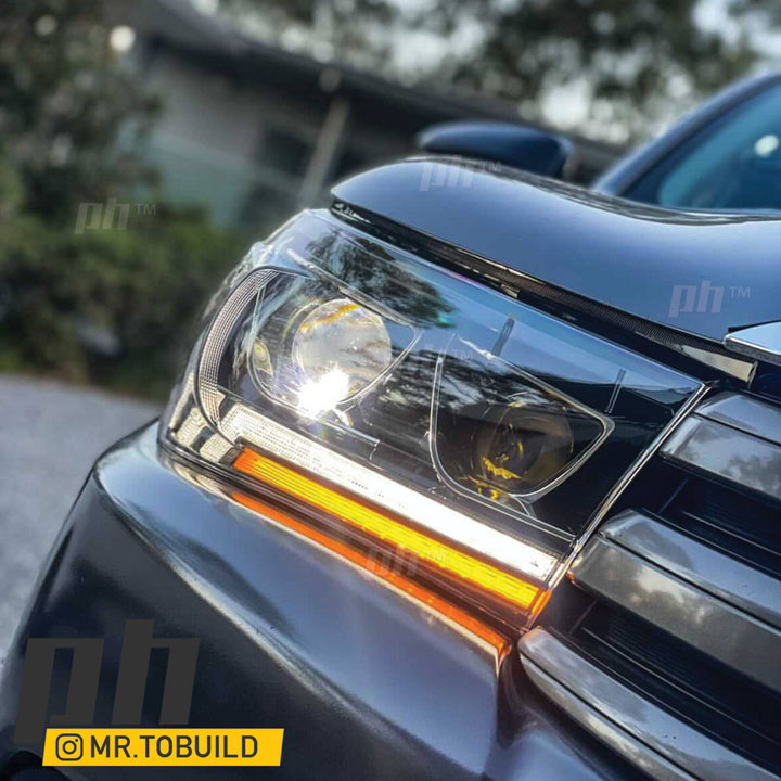 Headlights Full LED DRL Dual Projector Sequential fits Toyota Hilux N80 2015 - 2020