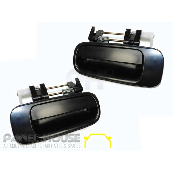 Door Handle SET OF 4 Black Outer Fits Toyota Camry 10 Series 93-97