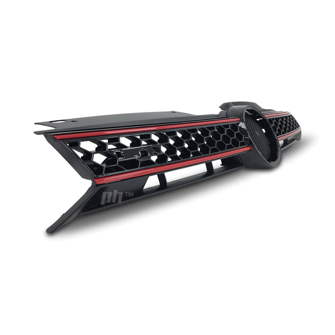 Gloss Black Grill GTI Style fits Volkswagen Golf 6 GTi 2009 - 2013