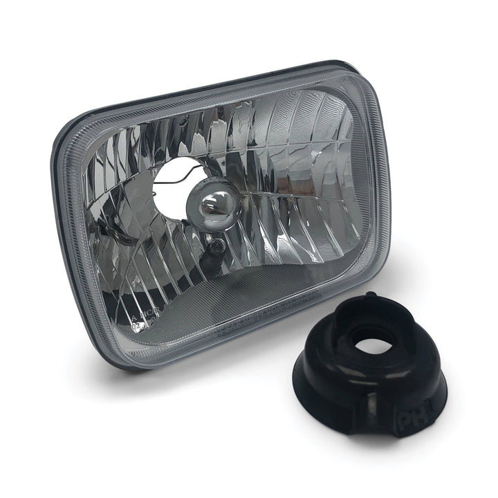 Headlights PAIR 7x5 Inch with Park Light & H4 Super Bright Bulbs ADR Approved