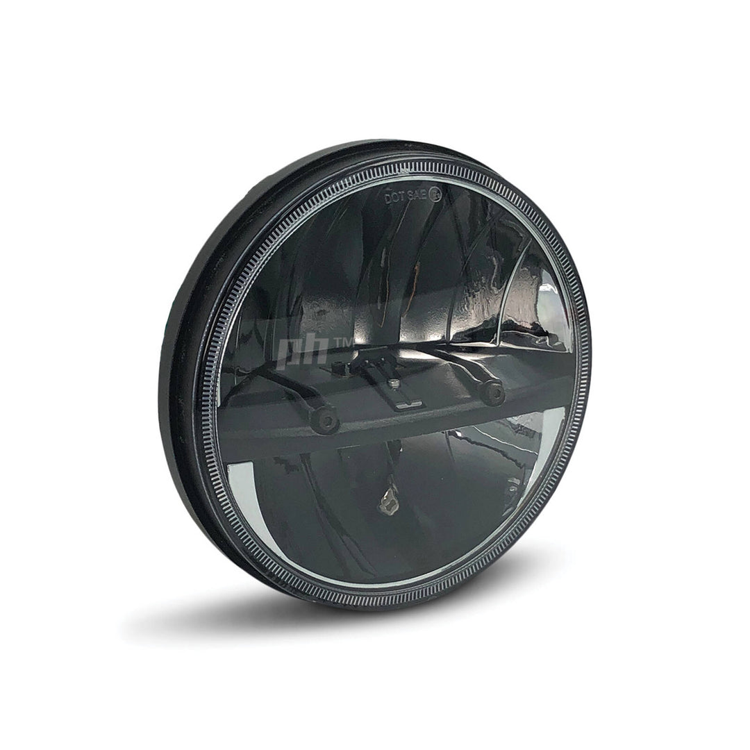 Universal Black Headlights LED PAIR 7 Inch Round