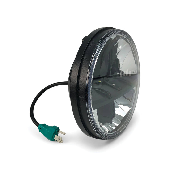 Universal Black Headlights LED PAIR 7 Inch Round