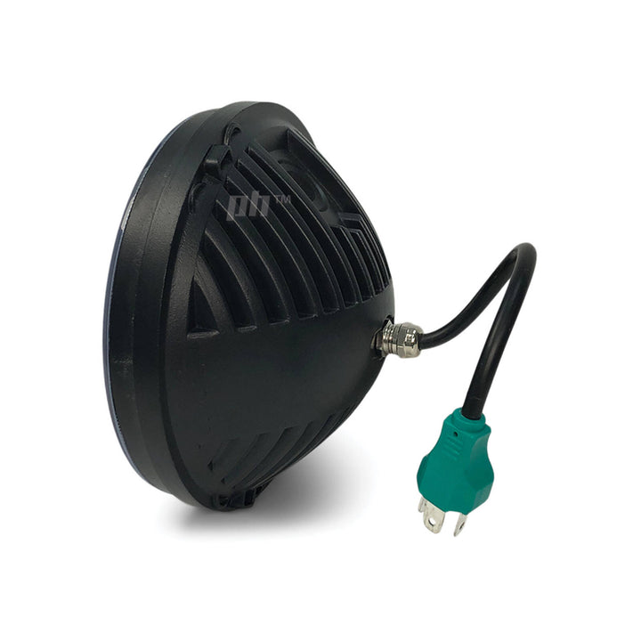 Universal Black Headlights LED PAIR 7 Inch Round