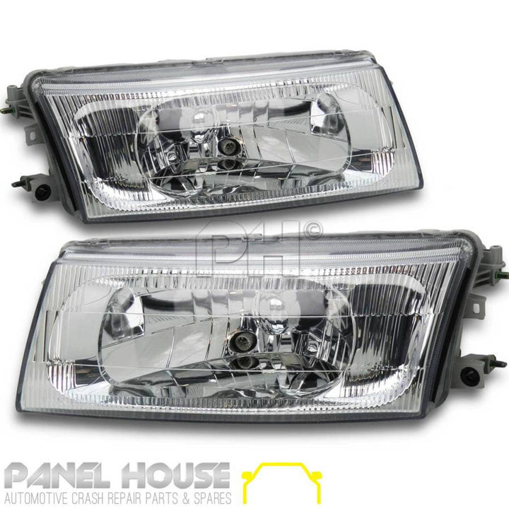 Headlights PAIR Fits Mitsubishi Lancer CE Sedan 1998 - 2003