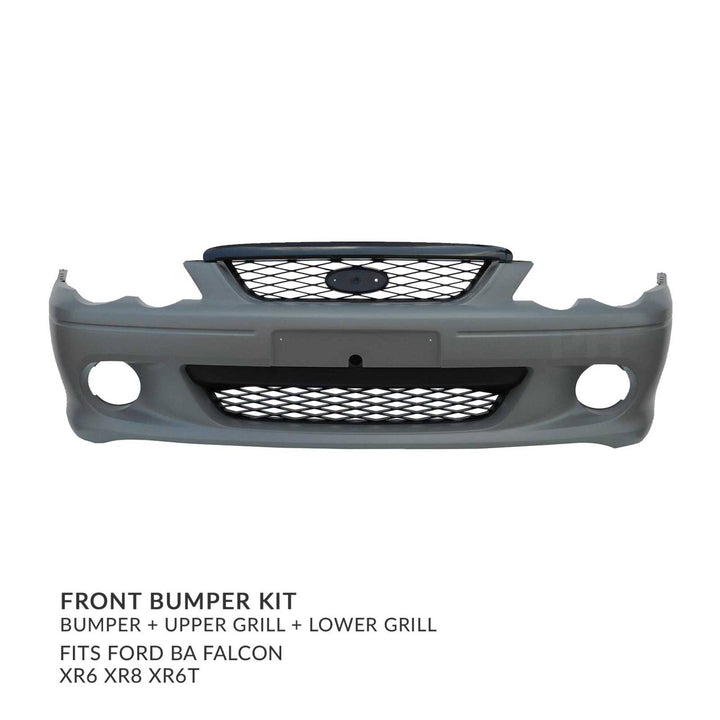 Front Bumper Bar + Grilles fits Ford BA Falcon XR6 XR8 XR6T 2002 - 2005