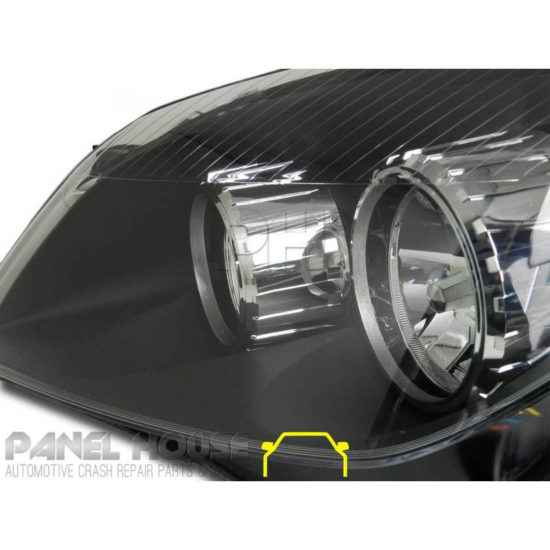 Headlights PAIR Black ADR fits Holden AH Astra 2004 - 2006
