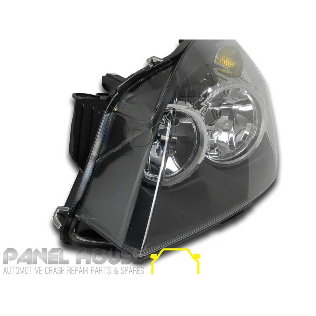 Headlights PAIR Black ADR fits Holden AH Astra 2004 - 2006