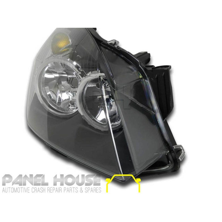 Headlights PAIR Black ADR fits Holden AH Astra 2004 - 2006