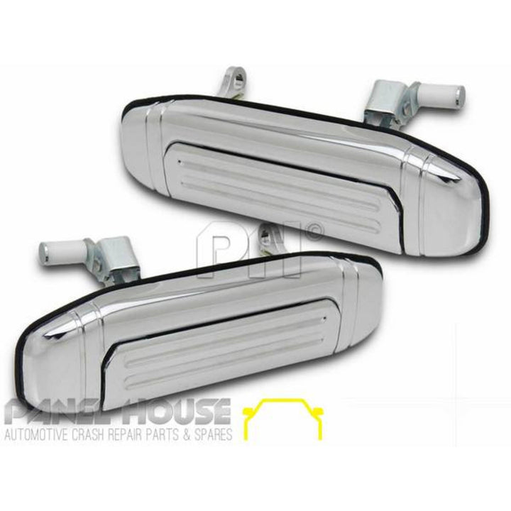 Outer Door Handle SET Front Chrome Fits Mitsubishi Pajero NH NJ NK 1991 - 1998