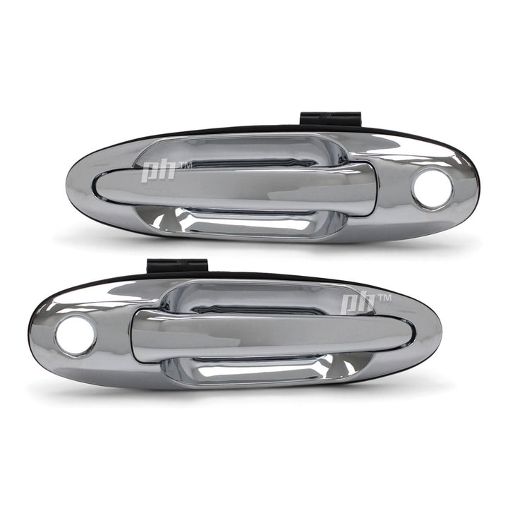 Outer Door Handles PAIR Front Chrome Fits Toyota Landcruiser 100 Series