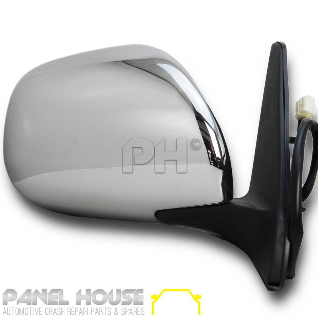 Door Mirrors PAIR Chrome Electric Fits Toyota Landcruiser Prado 120 Series