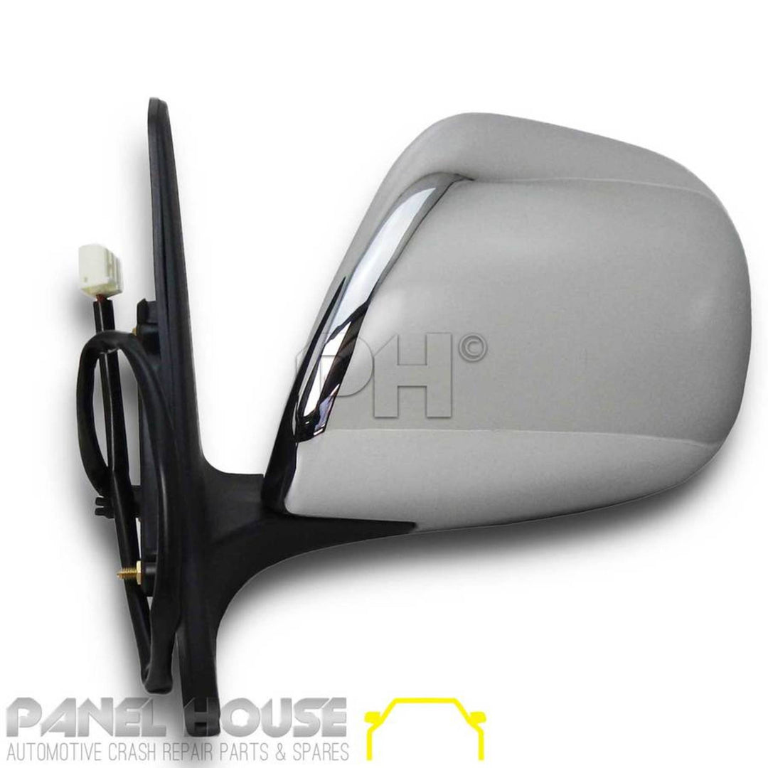 Door Mirrors PAIR Chrome Electric Fits Toyota Landcruiser Prado 120 Series