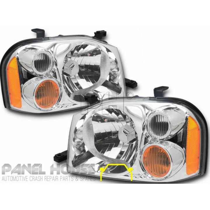 Headlights PAIR Fits Nissan Navara D22 2001 - 2014