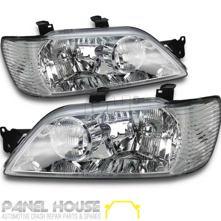 Headlights PAIR Fits Mitsubishi Lancer CG 2002 - 2003