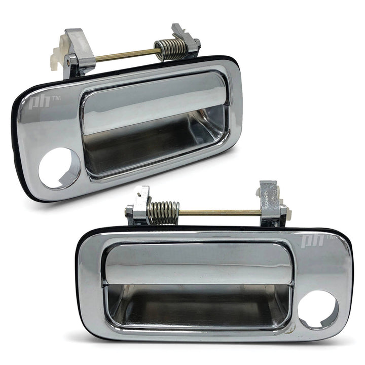 Outer Door Handles PAIR Front Chrome Fits Toyota Landcruiser 80 Series