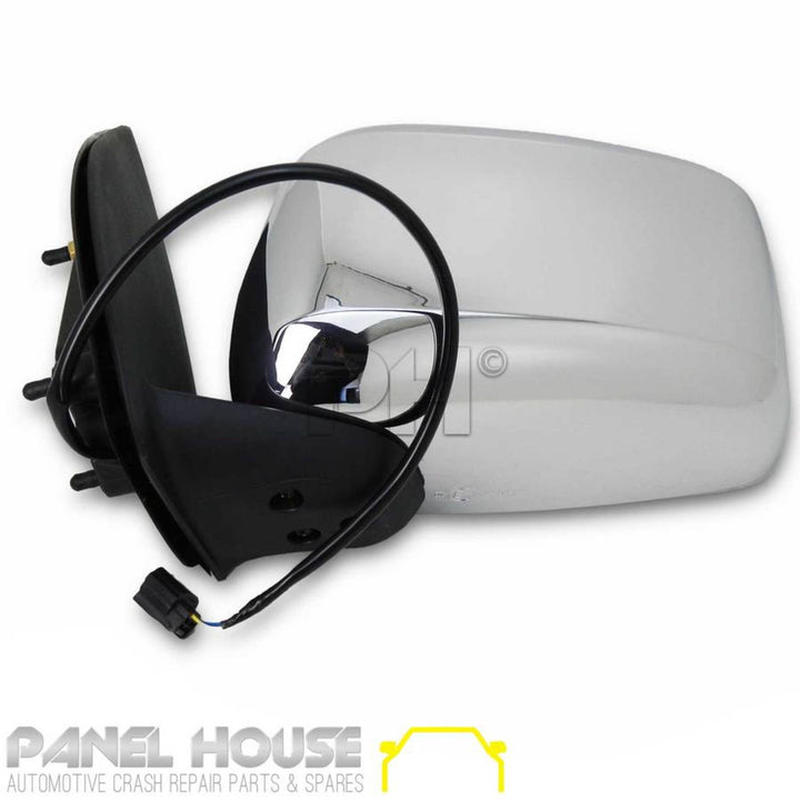 Door Mirrors PAIR Electric Chrome Fits Nissan Navara D40 VSK 2005 - 2010