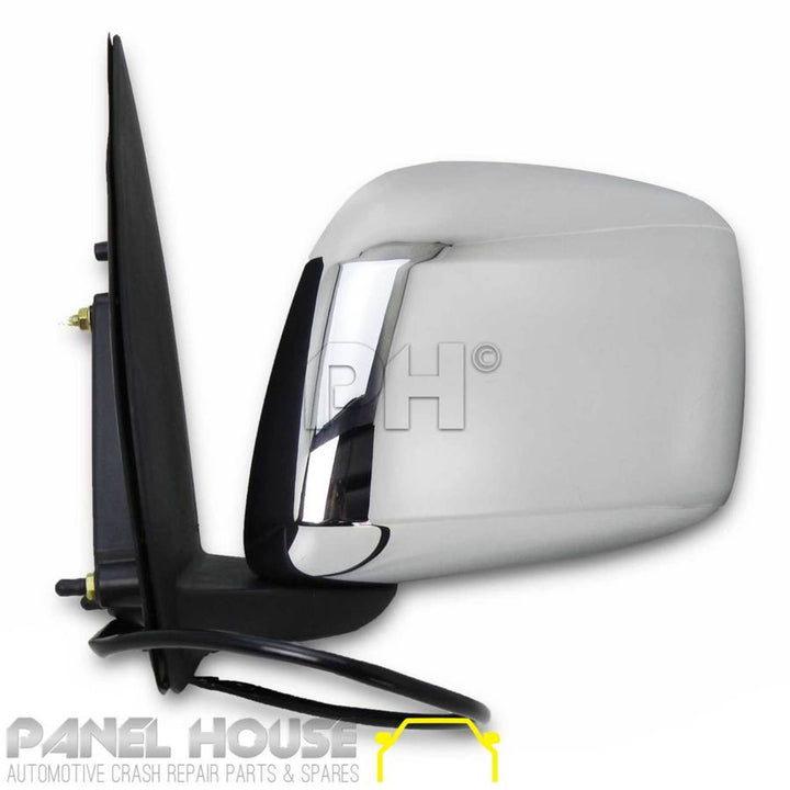 Door Mirrors PAIR Electric Chrome Fits Nissan Navara D40 VSK 2005 - 2010
