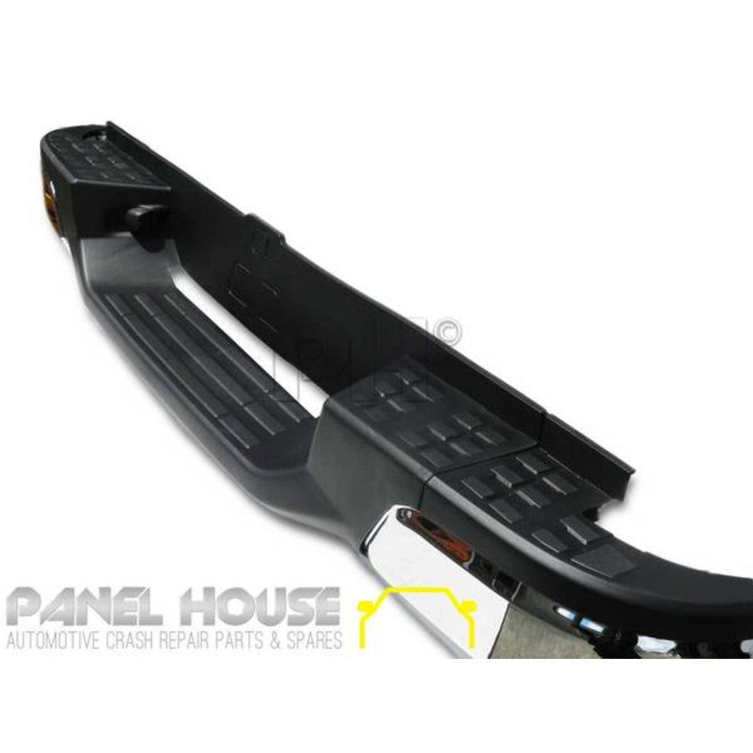 Rear Step Bumper Bar Chrome No Sensors Fits Holden Colorado RG Ute 2012 - 2020