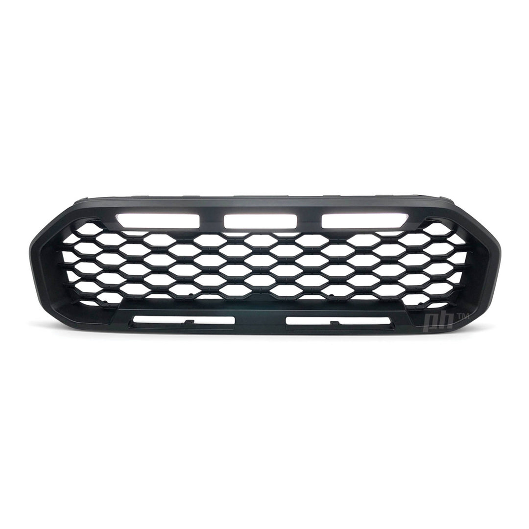 Grill Black Edition Mesh LED DRL Style Fits Ford Ranger PX MK3 2018 - 2022 XL XLS XLT