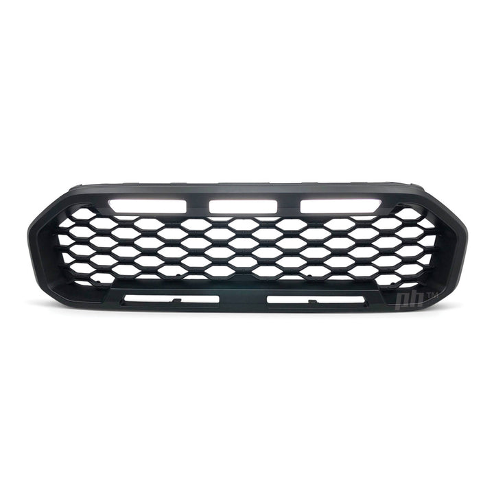 Grill Black Edition Mesh LED DRL Style Fits Ford Ranger PX MK3 2018 - 2022 XL XLS XLT