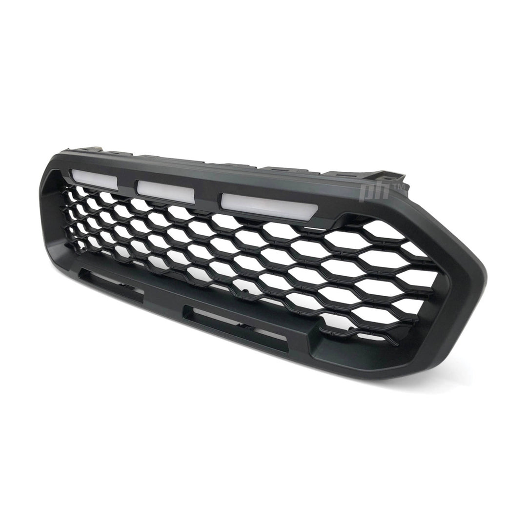 Grill Black Edition Mesh LED DRL Style Fits Ford Ranger PX MK3 2018 - 2022 XL XLS XLT