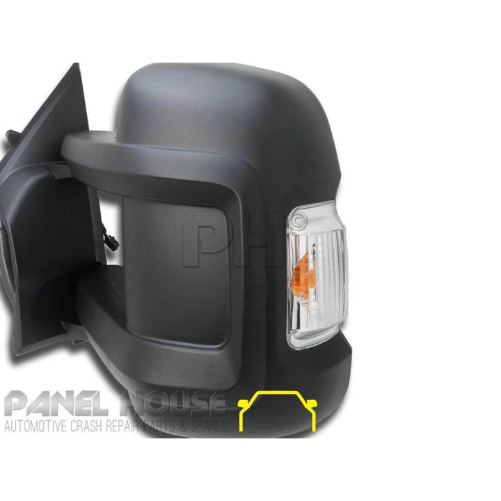 Door Mirrors PAIR Electric Long Arm Suit MOTORHOME fits Fiat Ducato 06-13