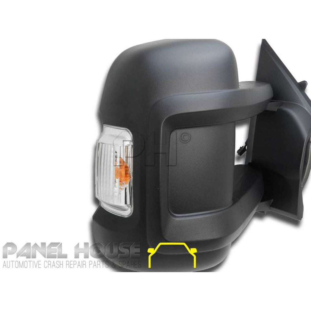 Door Mirrors PAIR Electric Long Arm Suit MOTORHOME fits Fiat Ducato 06-13