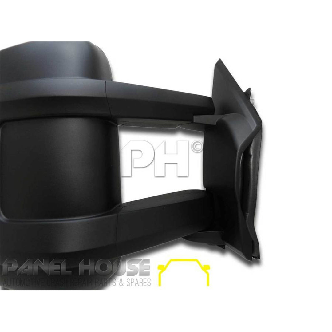 Door Mirrors PAIR Electric Long Arm Suit MOTORHOME fits Fiat Ducato 06-13