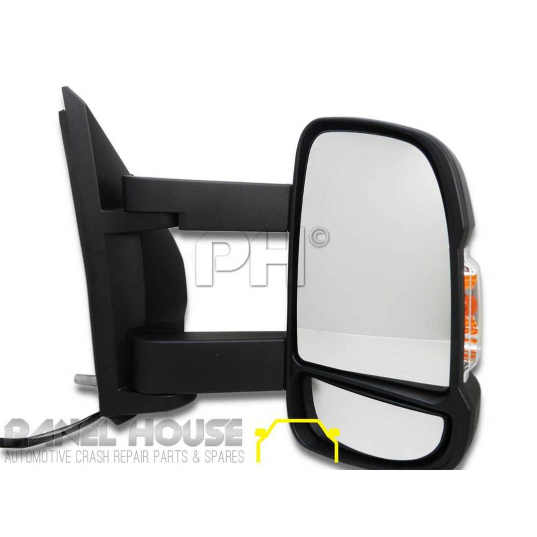 Door Mirrors PAIR Electric Long Arm Suit MOTORHOME fits Fiat Ducato 06-13