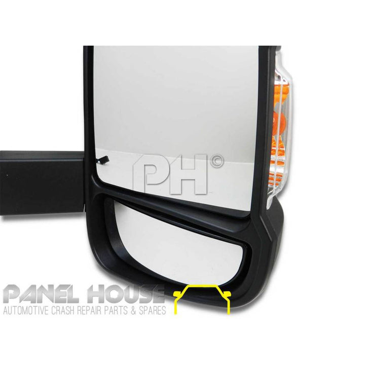 Door Mirrors PAIR Electric Long Arm Suit MOTORHOME fits Fiat Ducato 06-13