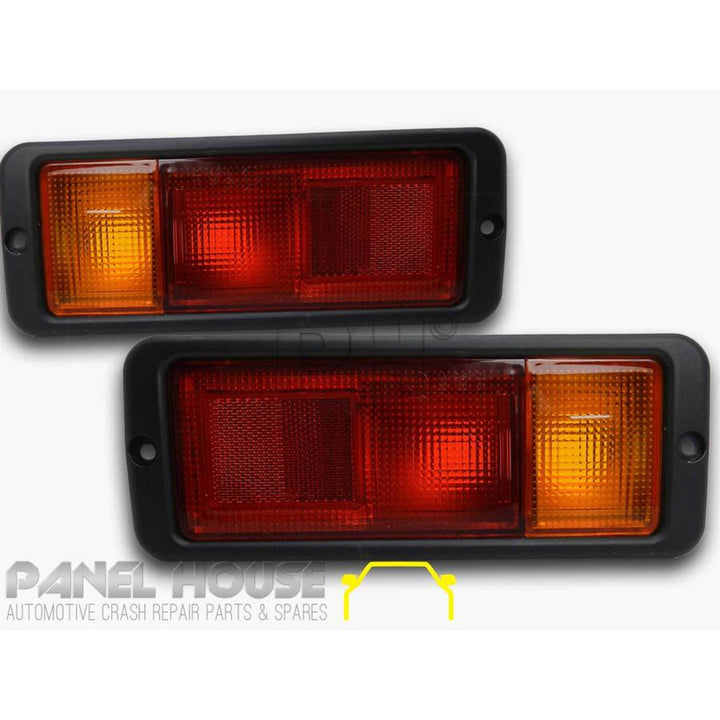 Tail Lights PAIR In Bumper Bar Fits Mitsubishi Pajero NH NJ NK NL 1991 - 2000