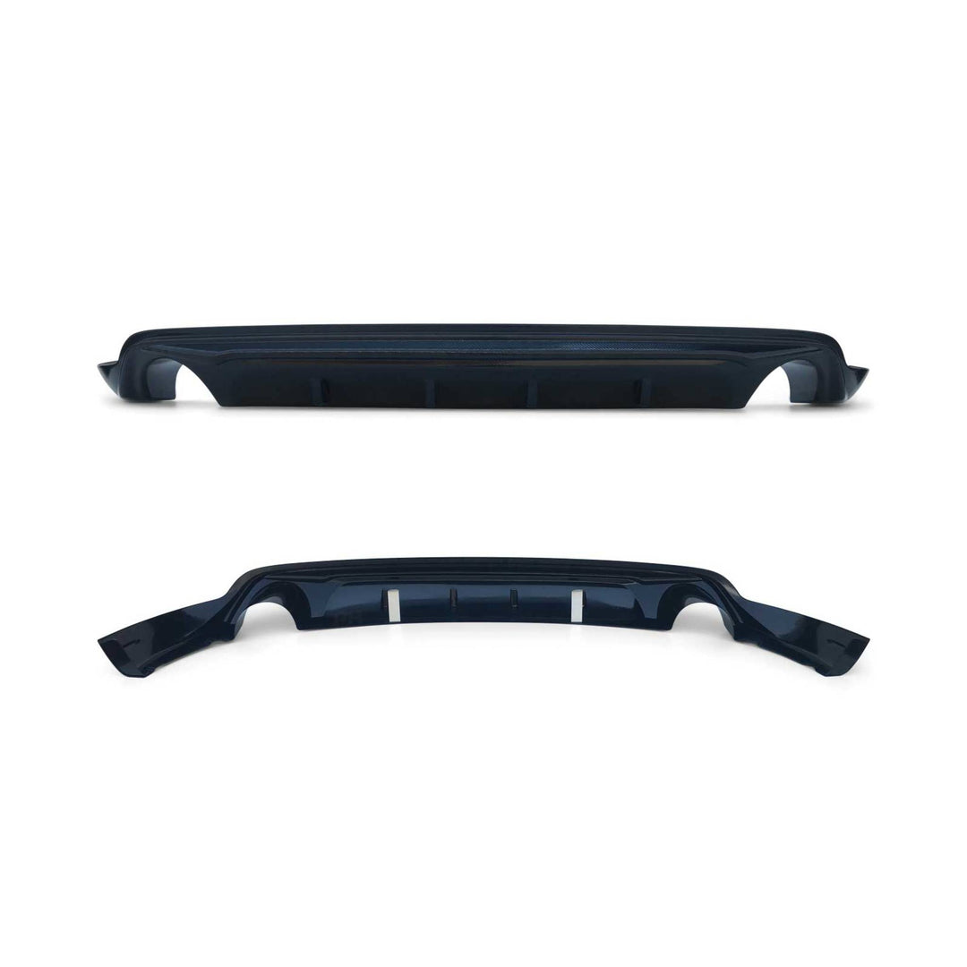 Rear Bumper Bar Diffuser Twin Exhaust Outlet CARBON Look Fits Mazda 3 BN Hatch