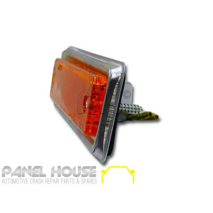 Indicator Guard Repeaters Lights PAIR Chrome Fits Datsun 1200 Ute 1978 - 1985