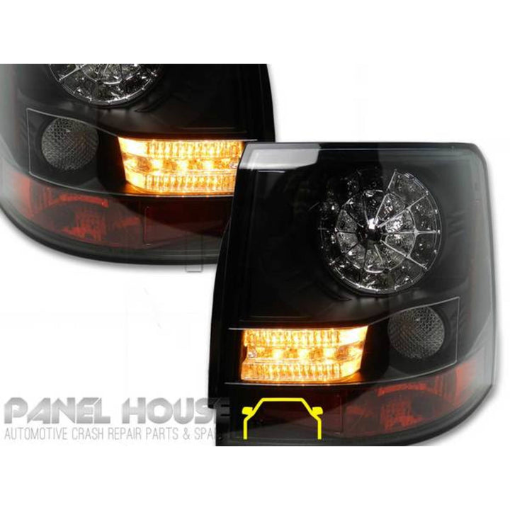 UPGRADE LED Black Tail Lights PAIR Fits Range Rover Sport L320 2005 - 2009