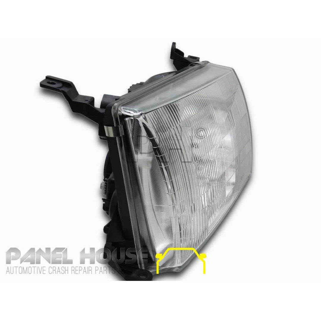 Headlight PAIR Glass ADR Fits Toyota Landcruiser 100 Series 1998 - 2005