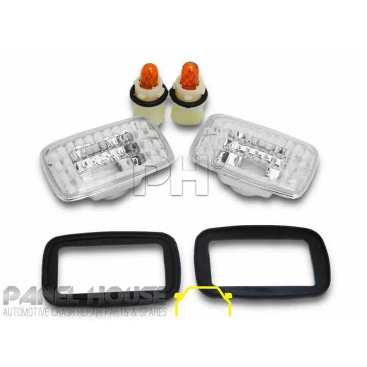 Guard Repeater Indicators PAIR Crystal Clear Fits Toyota Hilux 1997 - 2005