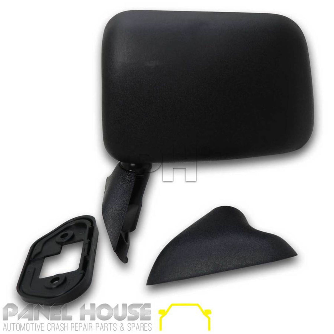 Door Mirror LEFT Black Skin Mount Door with Cap Fits Toyota Hilux 88-05