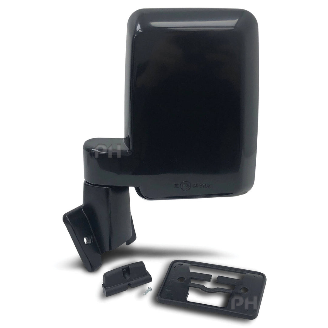 Door Mirror Black Metal Base LEFT Fits Landcruiser 60 Series 1980 - 1990