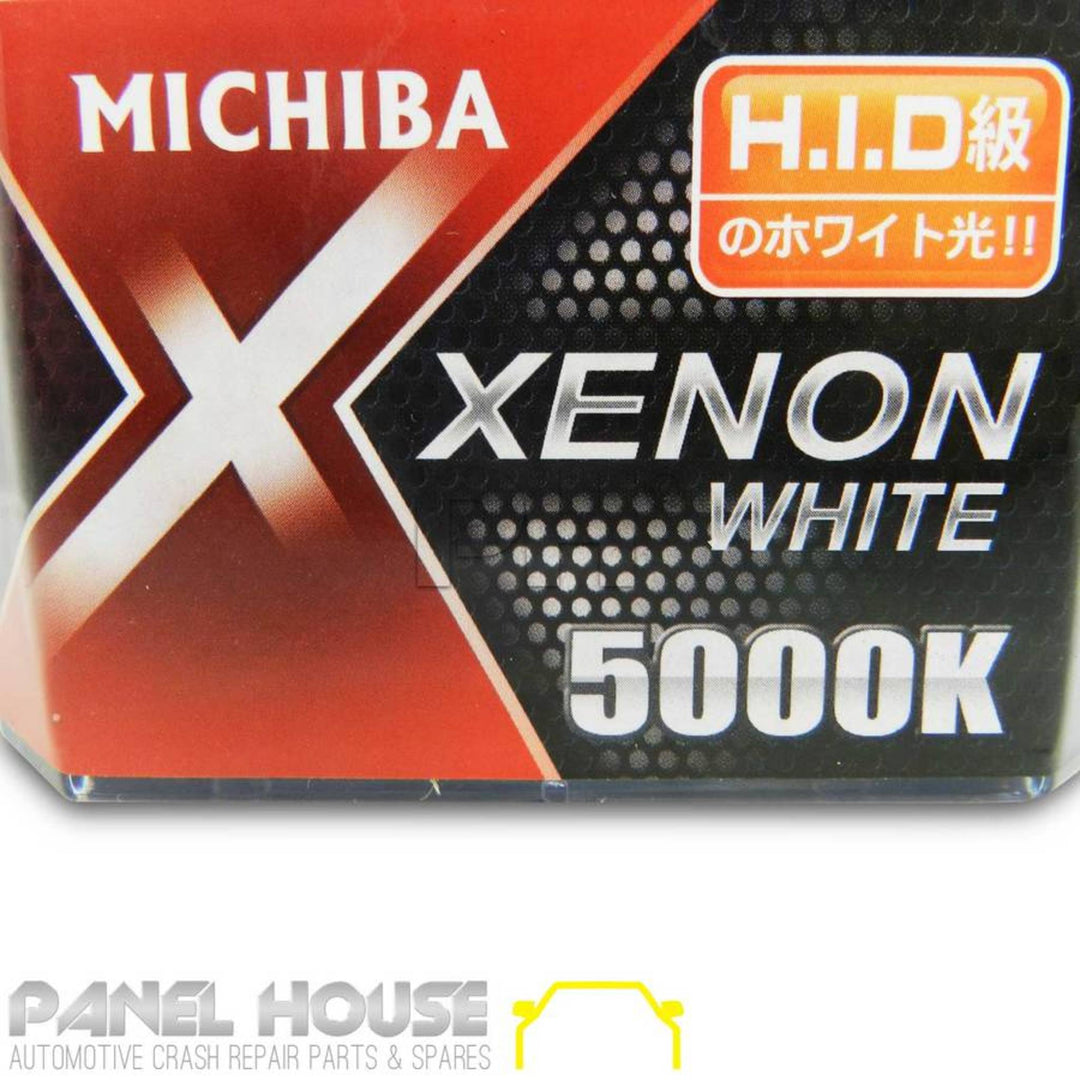 NEW Pair H4 Halogen Super White Michiba 5000K Globe Upgrade Head Light Bulbs