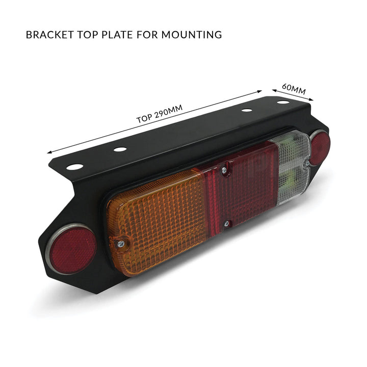 Tail Light With Bracket Tray Back Ute Universal Red Amber & Clear QTY 1