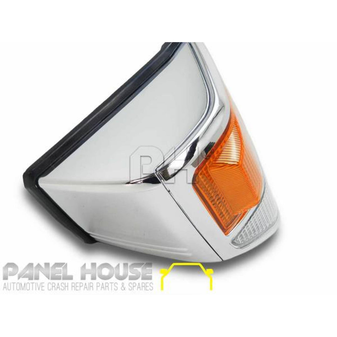 Grill + Corner Lights SET Chrome Fits Toyota Landcruiser 78 79 Series 1999 - 2007